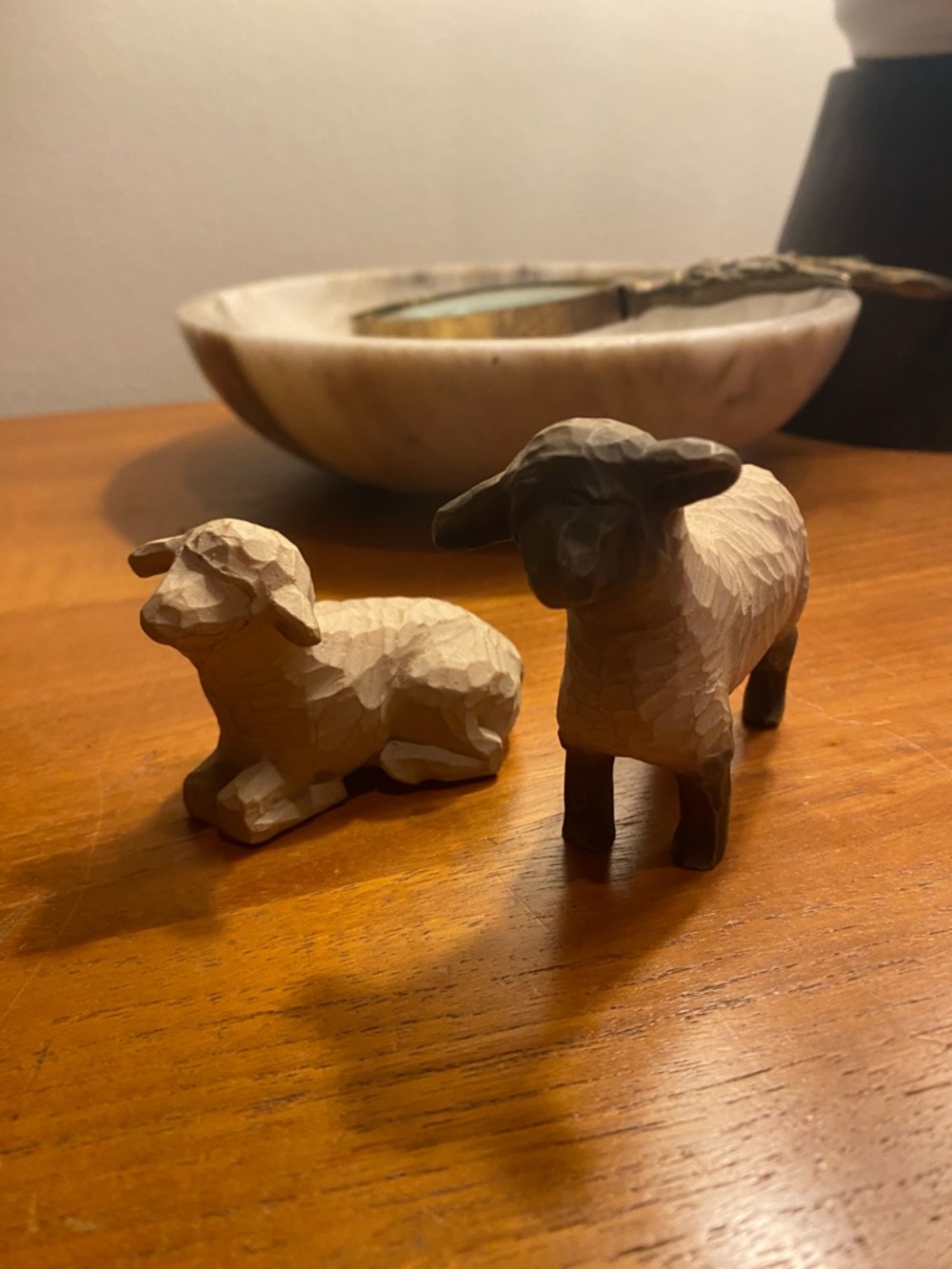 Vintage Pair Willow Tree Nativity Sheep